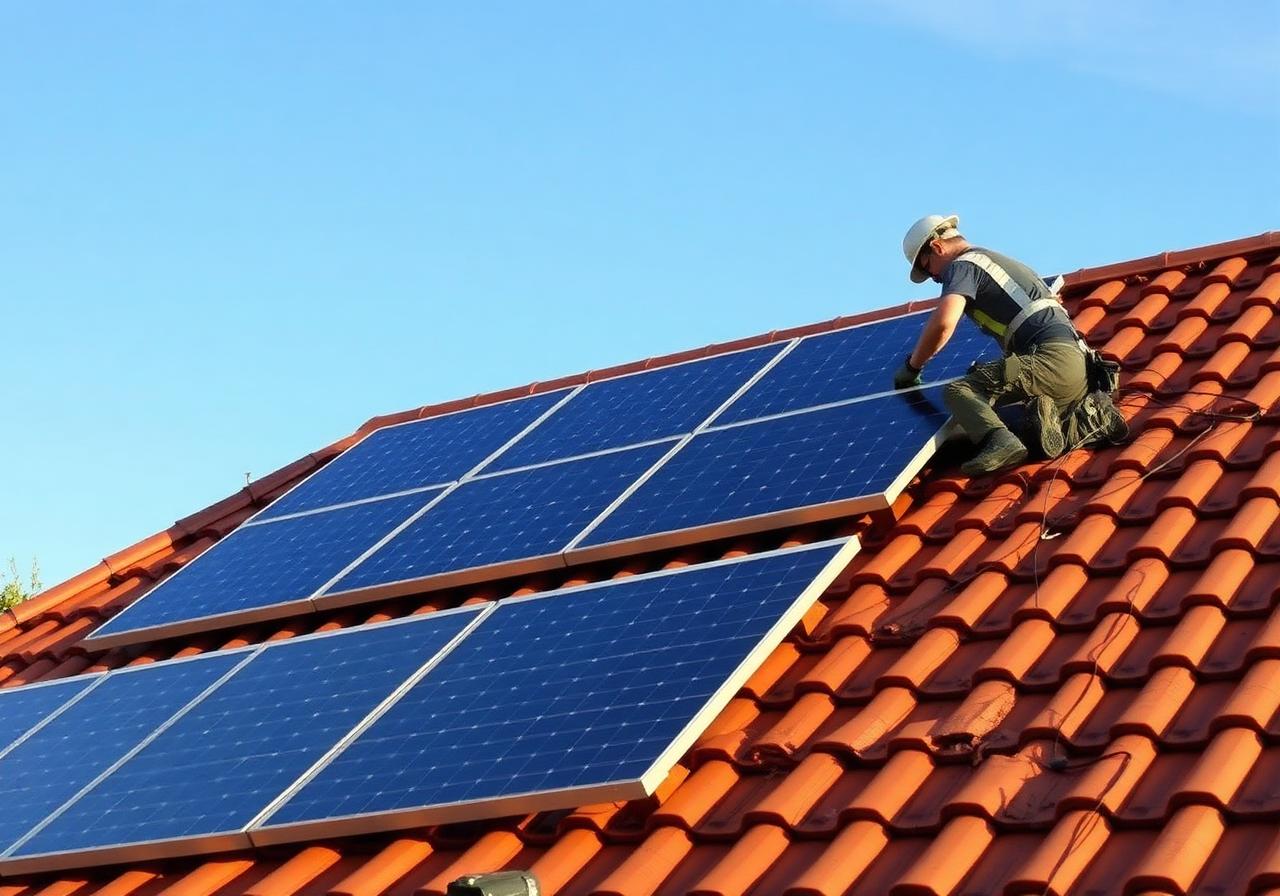 Pose de panneaux photovoltaïques sur toiture à Portiragnes