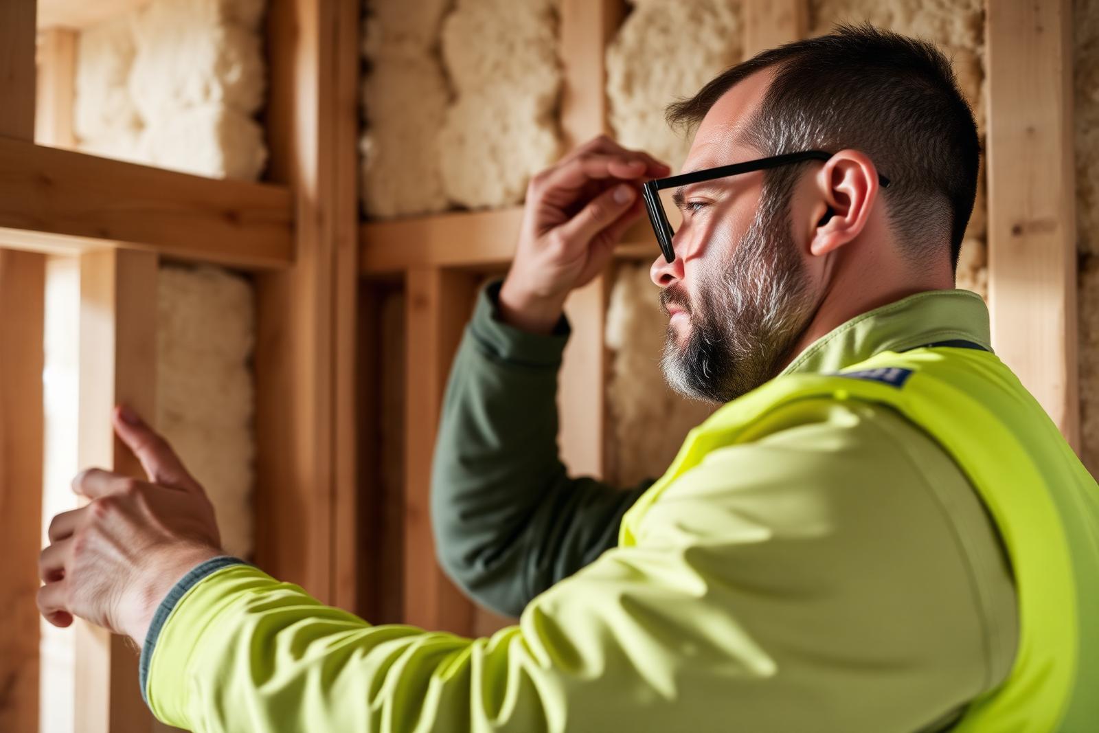 Pose d'isolant thermique sur murs intérieurs — chantier MT-ISO