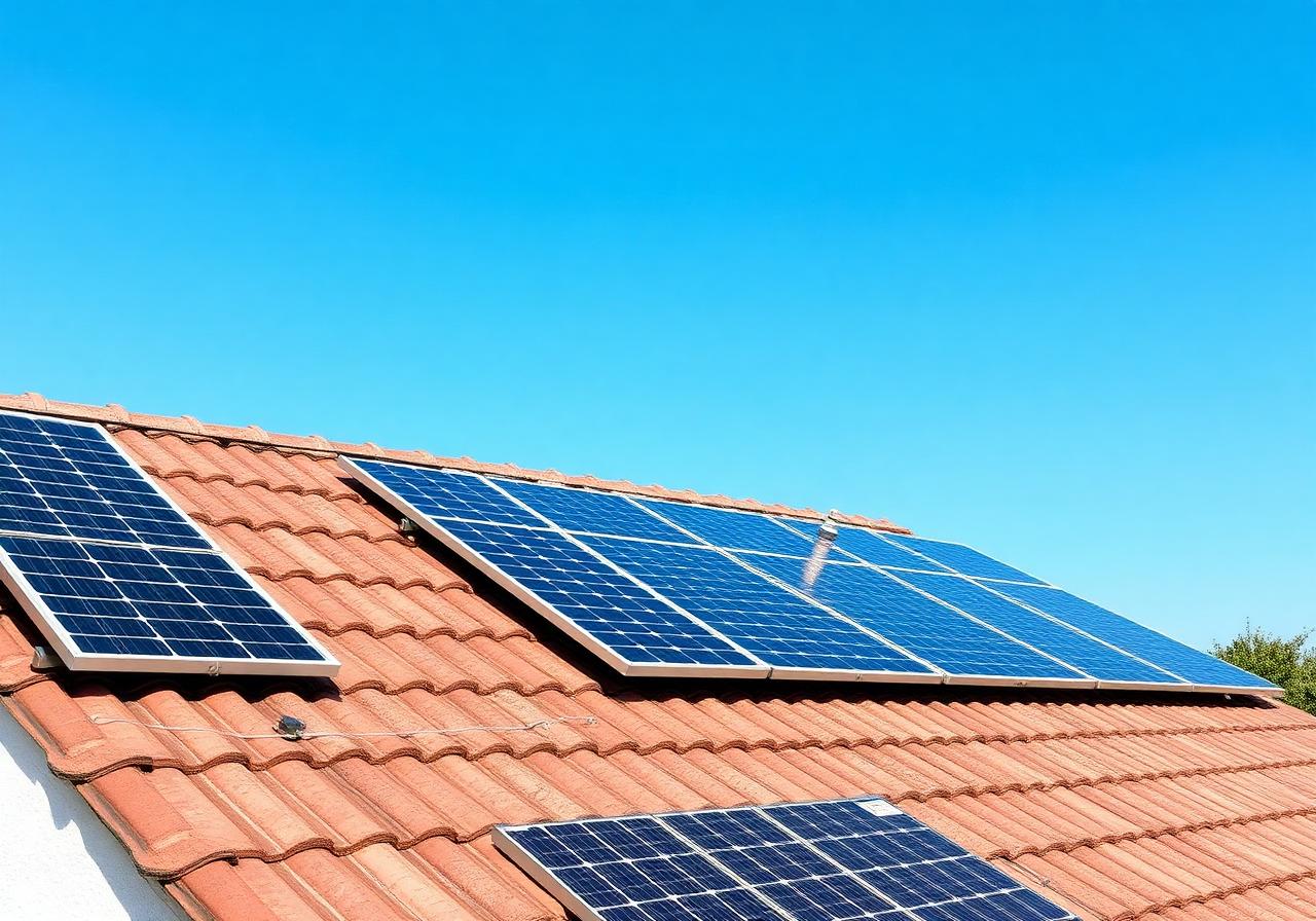 Panneaux photovoltaïques installés sur toiture résidentielle dans l'Hérault